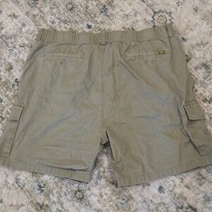 Tommy Bahama Relax Mens XXL Sage Green Cotton Elastic Waist Cargo Short 8 Inseam